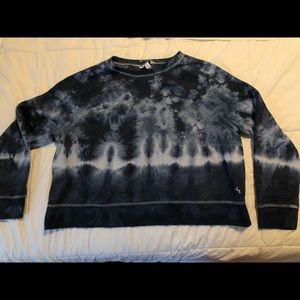 blue tie dye pullover crew neck by joylab
